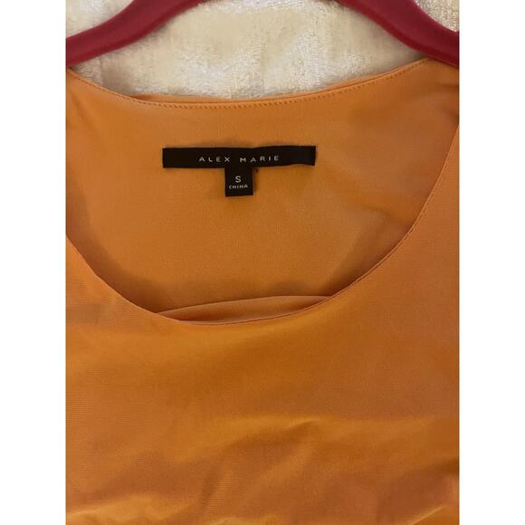 Alex Marie Maternity Tangerine Orange Dress Beachy Resort Wear Maxi Dress S - Picture 5 of 7